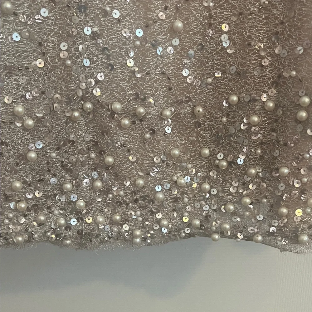 Elegant Sequin Wedding Dress - Gold - Picture 3 of 4